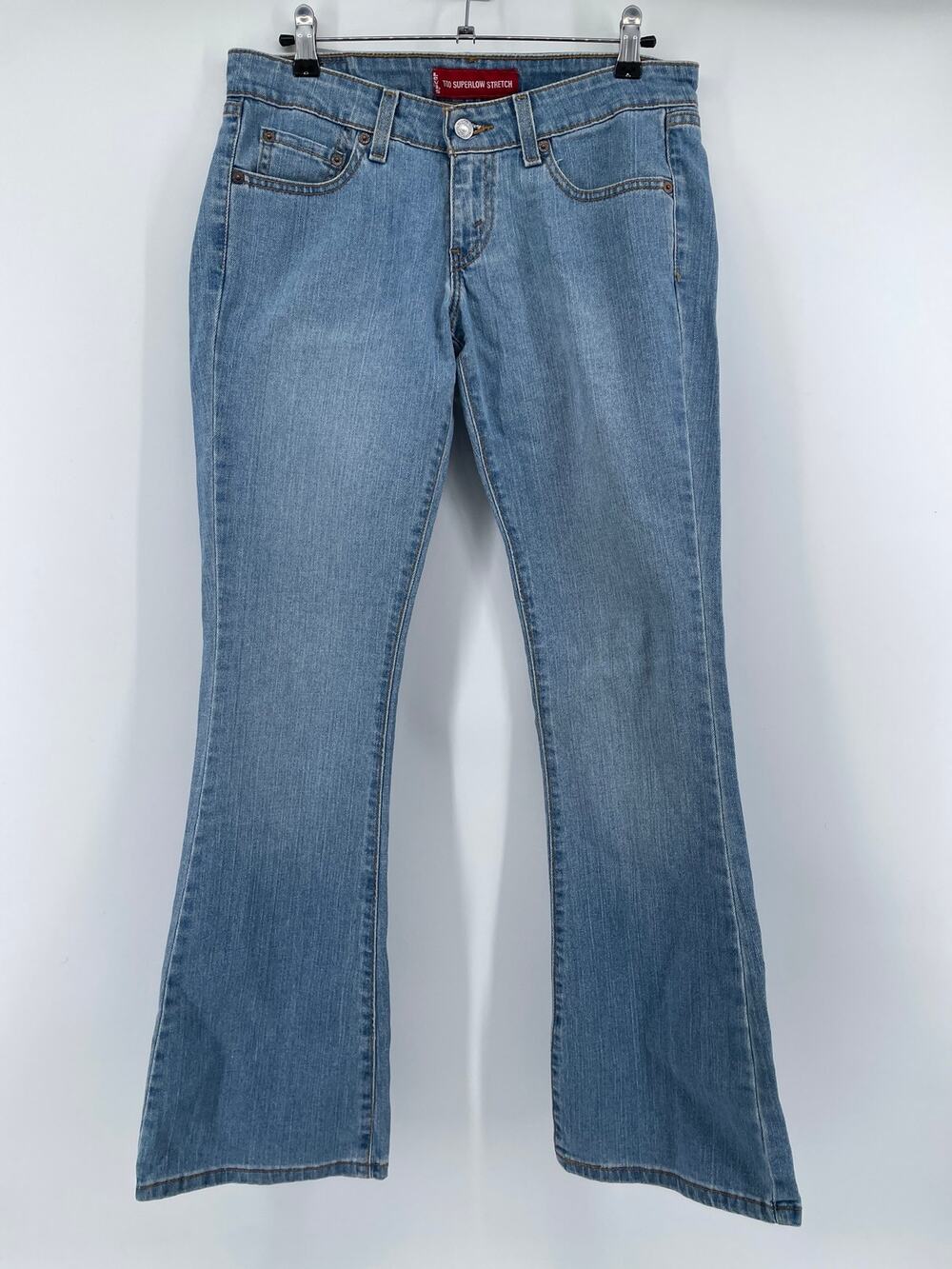 VNTG (2004) Y2K Levi’s 524 Too SuperLow Jeans Women’s 7 JRM 29x32 Stretch Flare